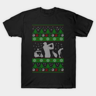 Golf Christmas Ugly T-Shirt